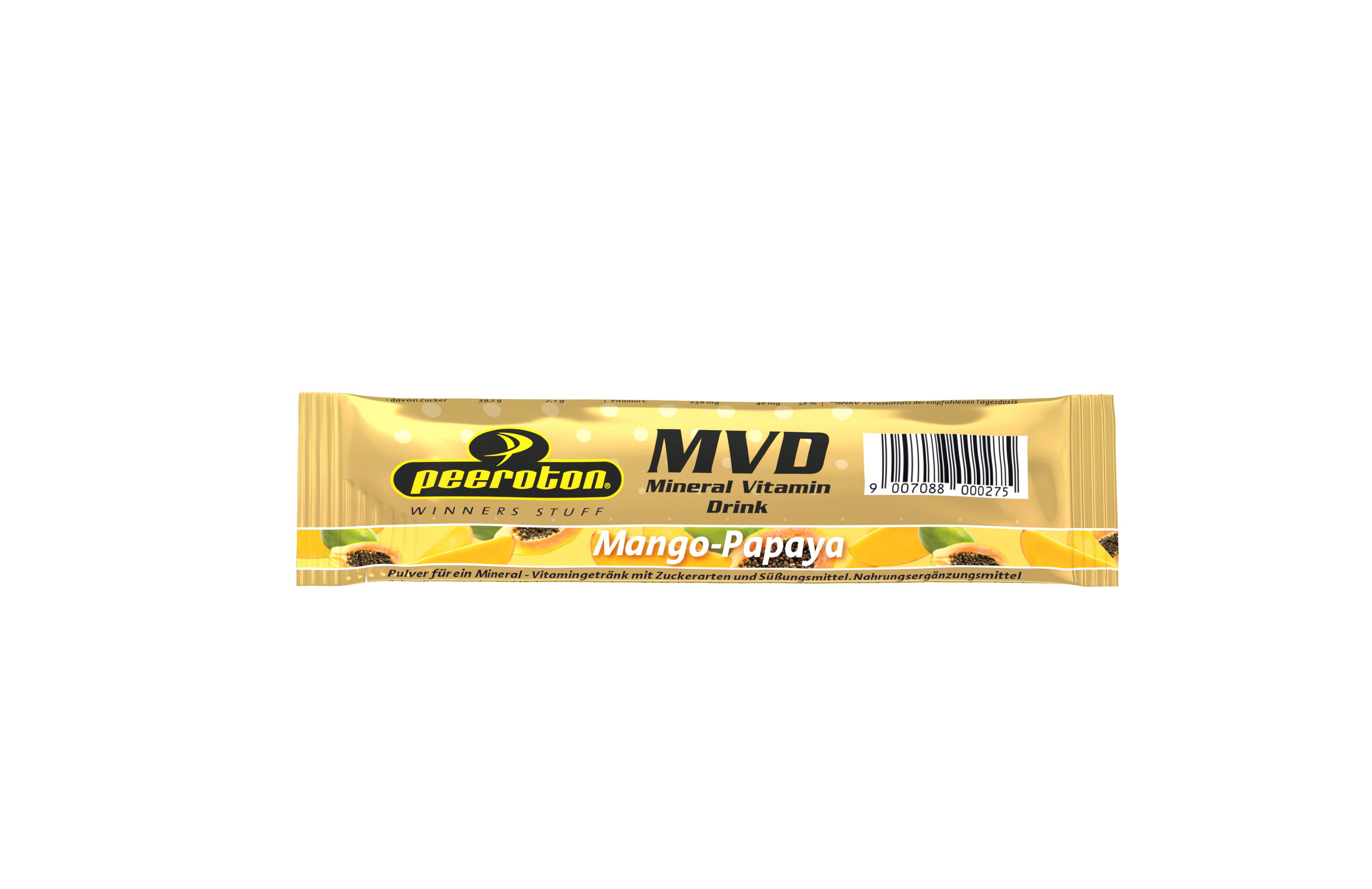 Peeroton MVD Mineral Vitamin Drink Sticks Mango-Papaya (10 x 4,5 g Sticks) MHD 31.12.2023