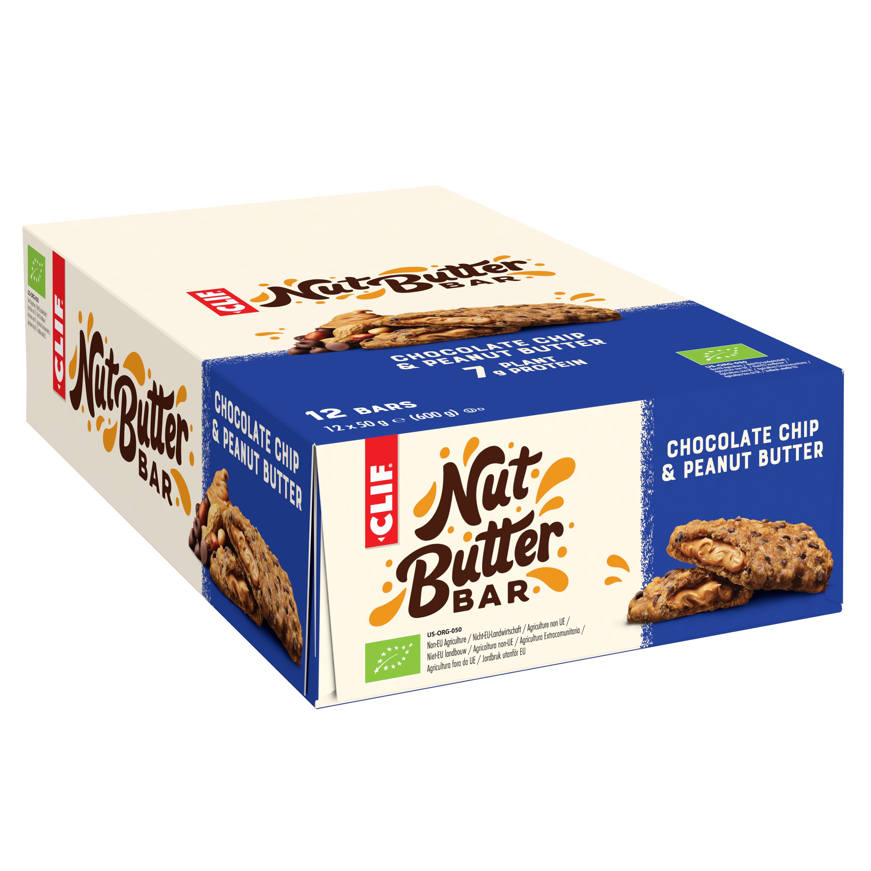 CLIF Bio Energie Riegel Nut Butter Bar Chocolate Chip Peanut Butter MHD 13.05.2024