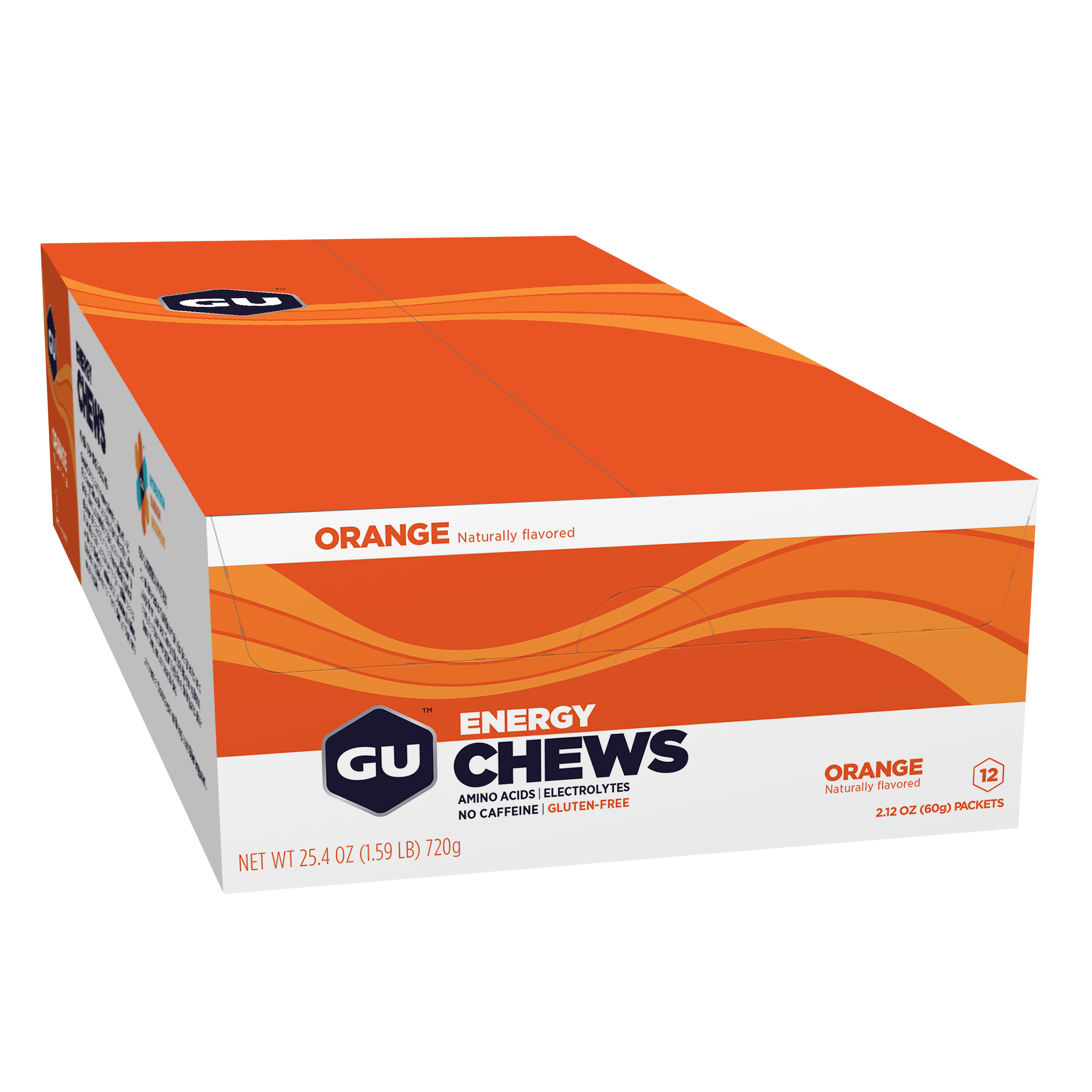 GU Energy Chews Fruchtgummis 12 x 60 Gramm MHD 01.12.2023 Orange